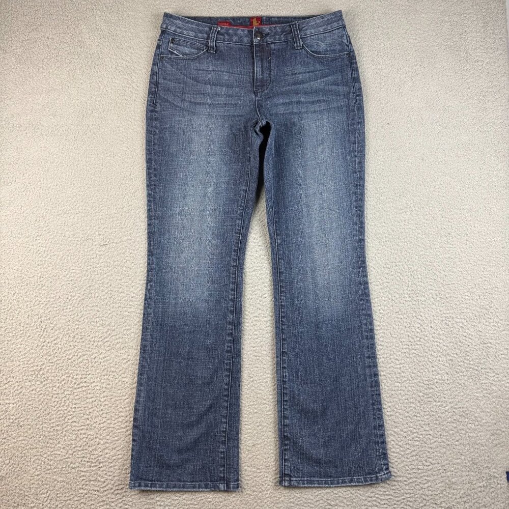 Sasson Jeans Size 10 VTG Bootcut Boogie Embellished Flap Pockets High Rise Denim